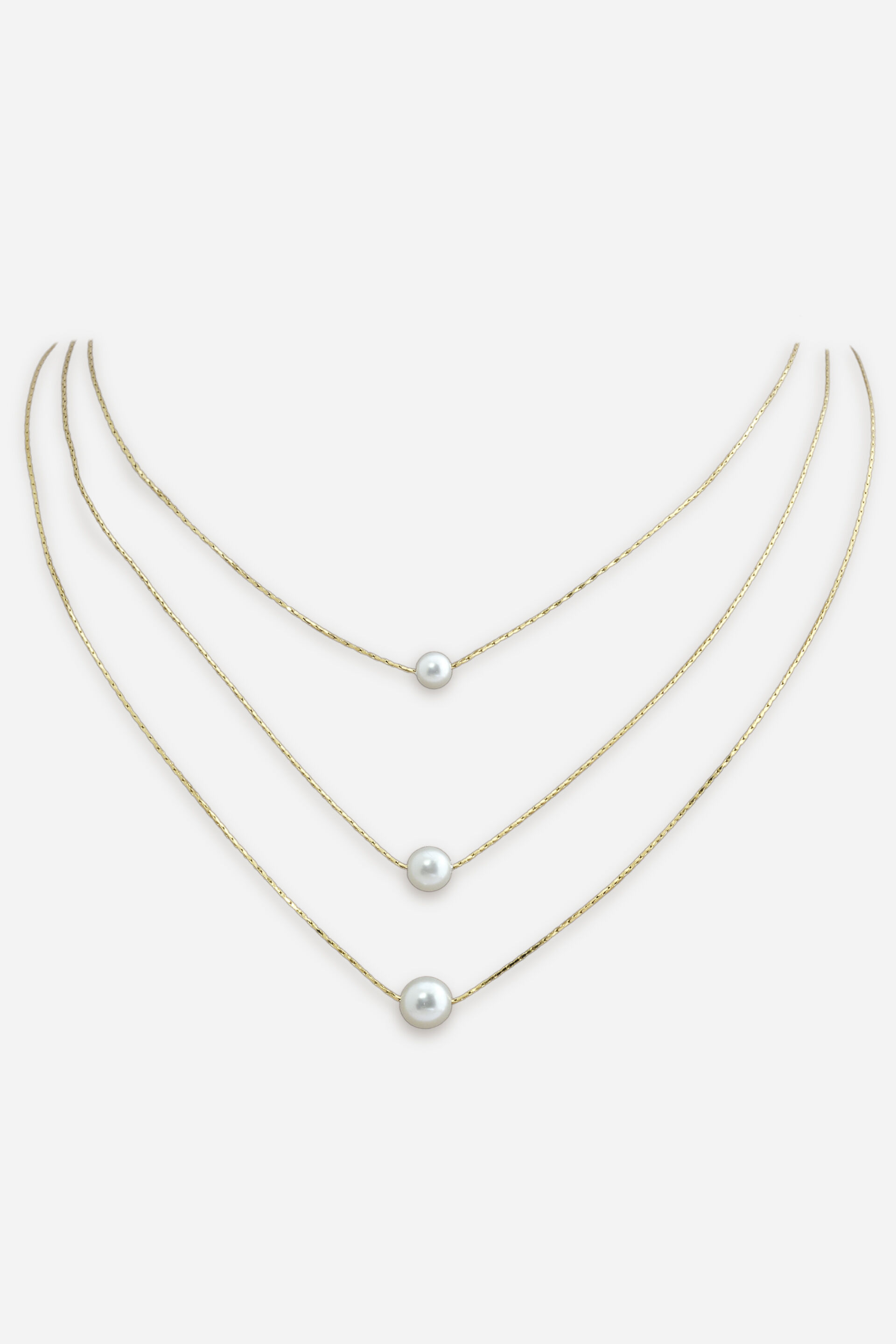 Eldora Triple Chain Necklace, , image 1